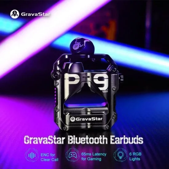 Gravastar Sirius Pro TWS Wireless Gaming Earbuds - Matte Black
